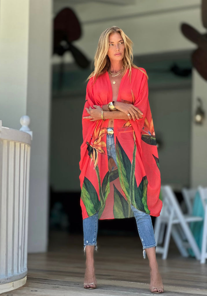 Anya Kaftan Blood Orange Paradise