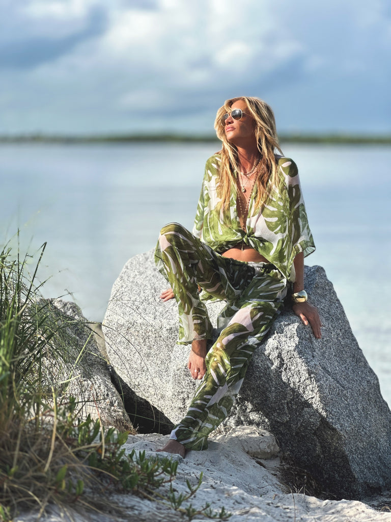 Tulum Pant Swiss Leaves (Limited Edition)