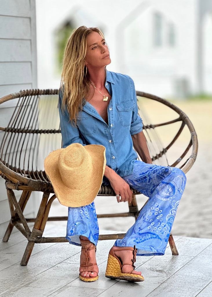 Chemise boutonnée en jean Duke