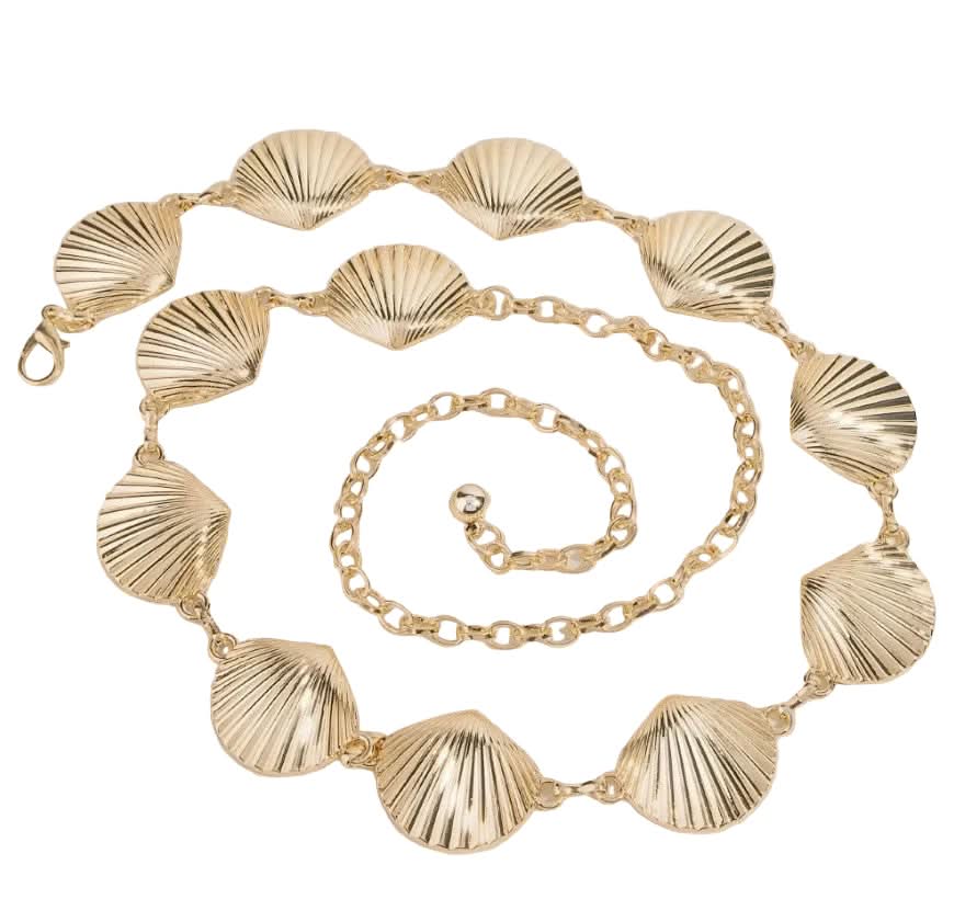 Seashell Charm Chain Belt