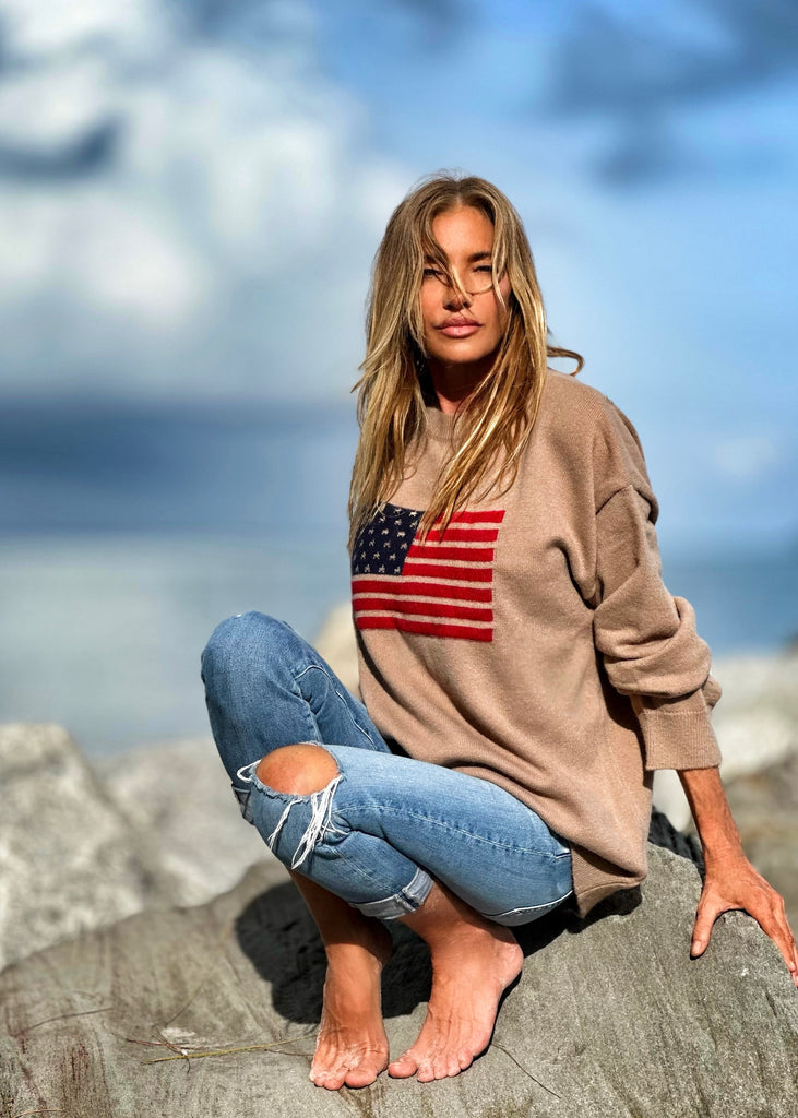 Monroe American Flag Sweater