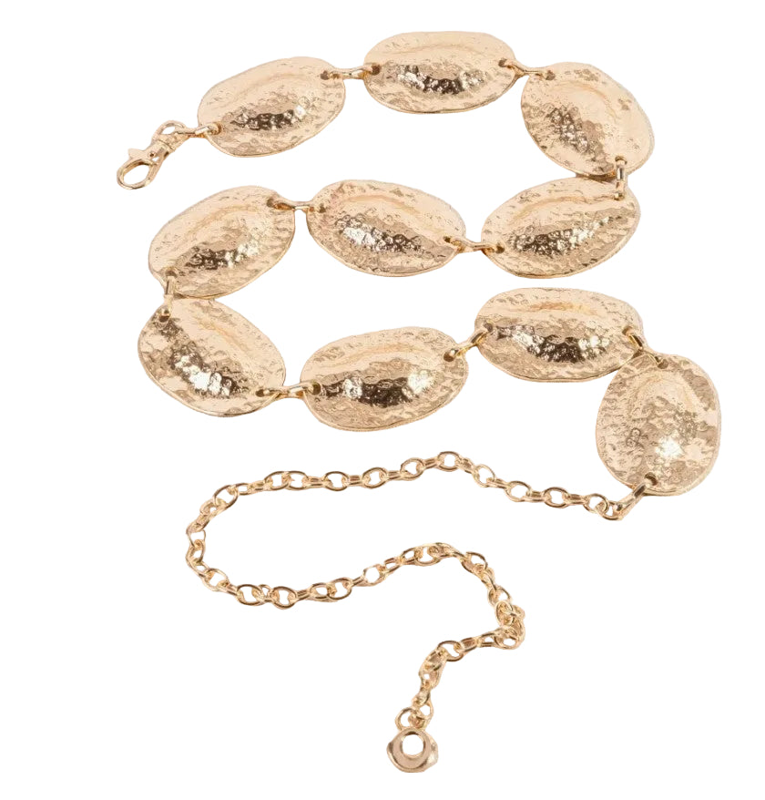 Hammered Gold Link Belt