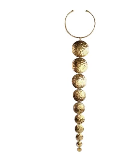 Solar Cascade Hammered Disc Necklace