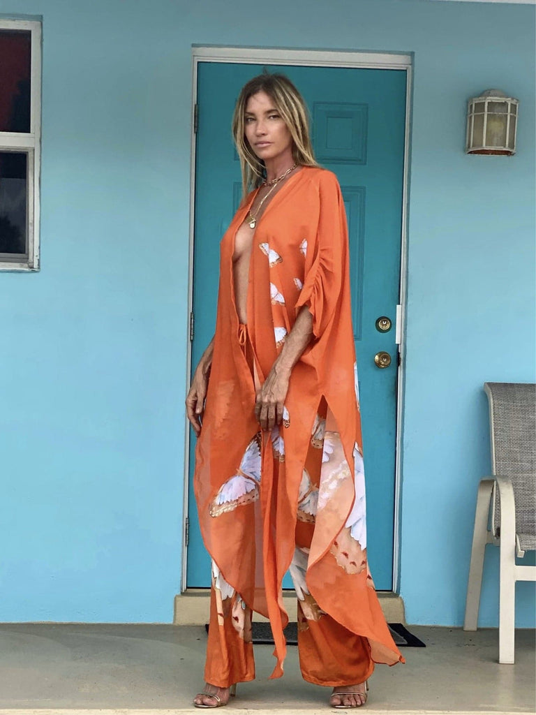 Erte Kaftan Papillon Mandarine