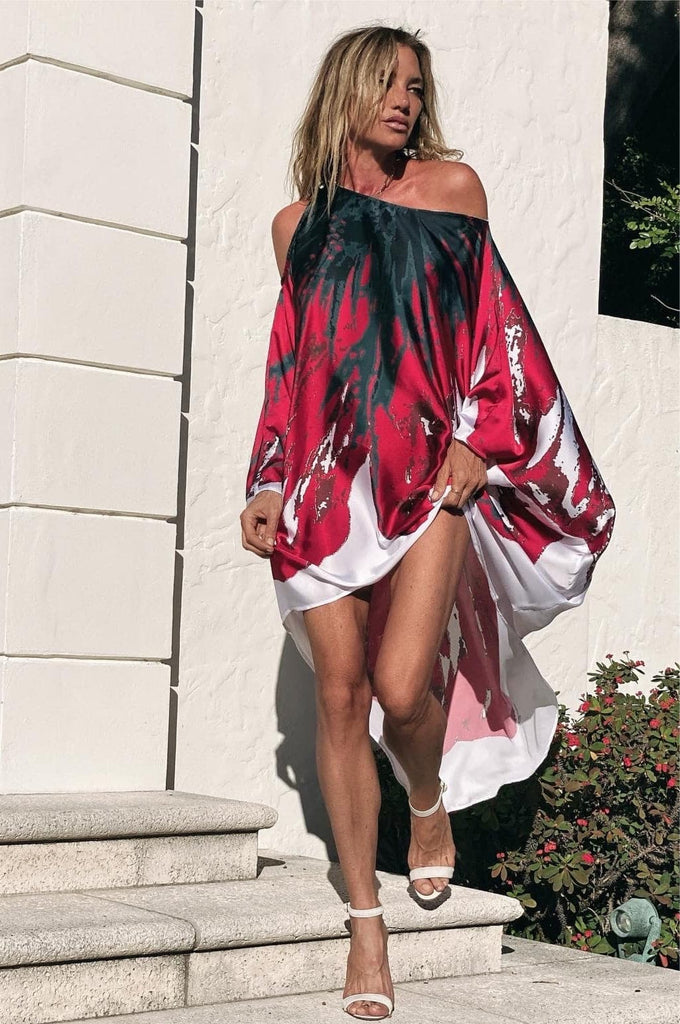 RiRi Kaftan Red Hibiscus