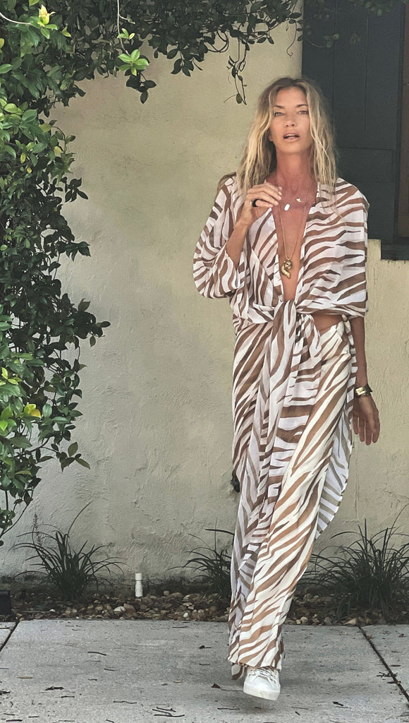 Erte Kaftan Caramel Zebra