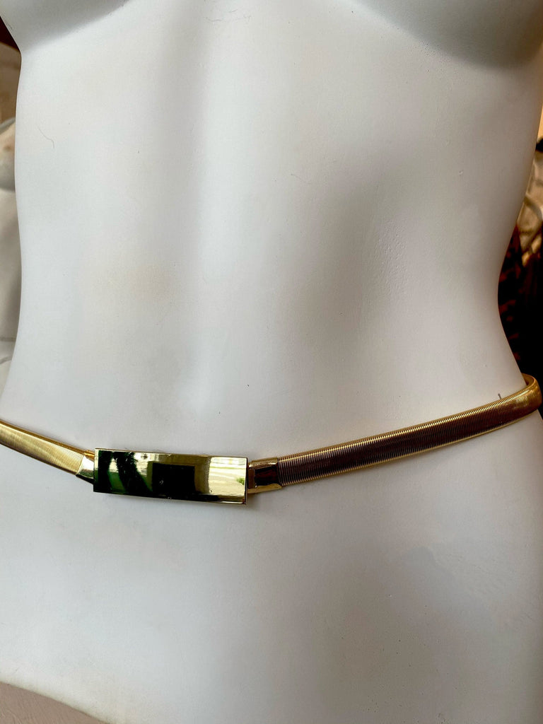 Gold stretch belt